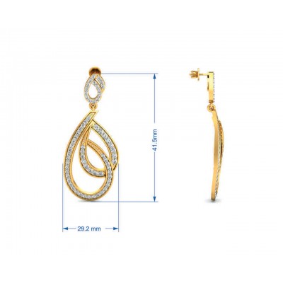 Gayle Long Diamond Earrings